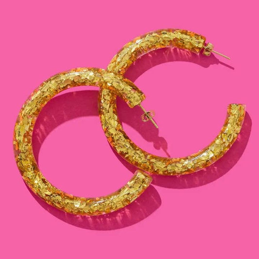 Confetti Hoop Earrings | Gold