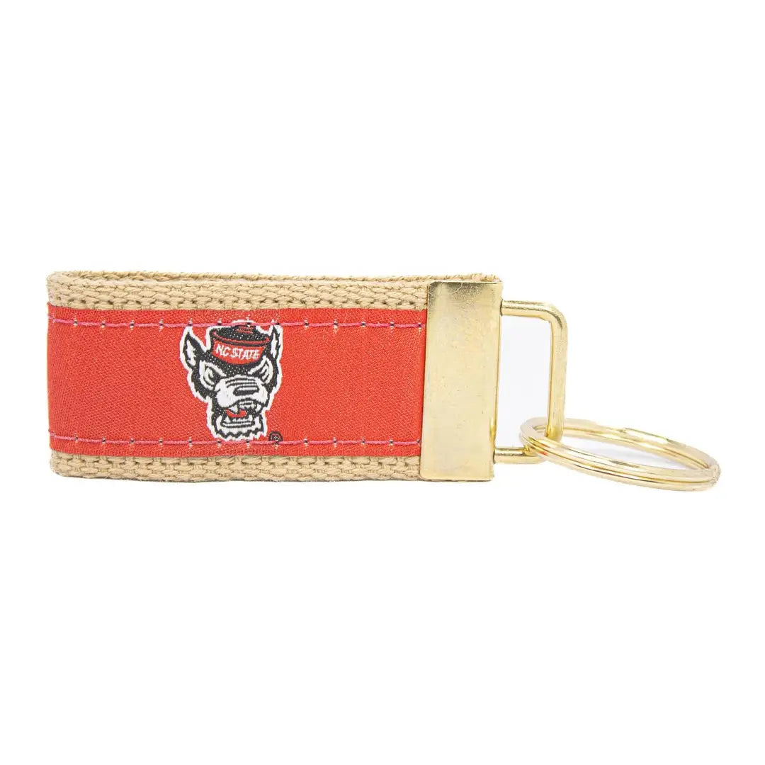 Woven Ribbon Keychain | NC State Red