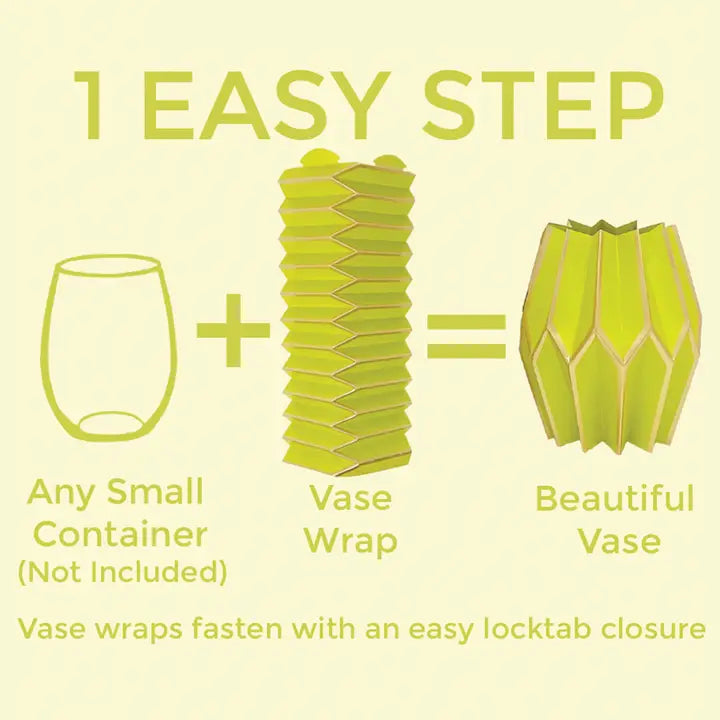 Paper Vase Wraps | Chartreuse