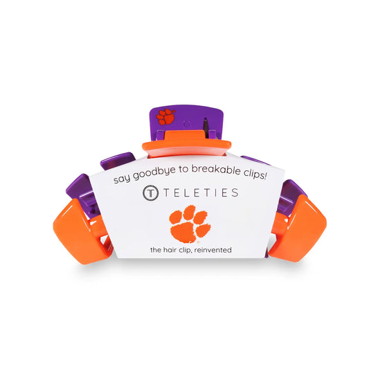 Teleties | Clemson | Medium Claw Clip