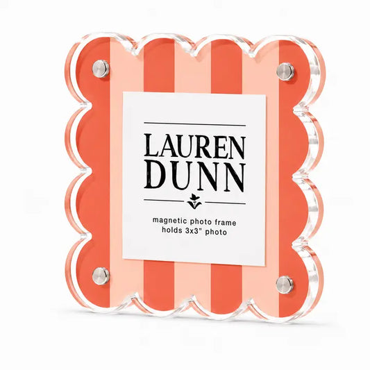 Scalloped Acrylic Frame | Coral Kiss