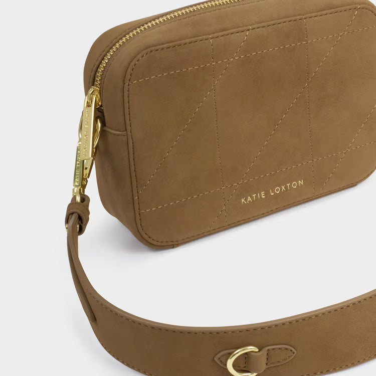 Avery Small Crossbody Bag | Caramel Quilted
