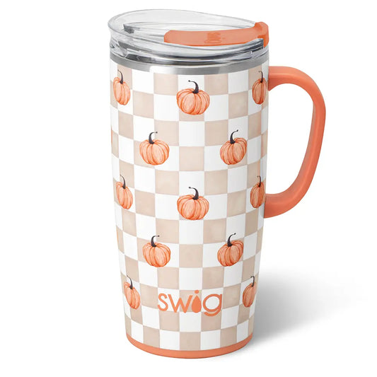 22oz Travel Mug | Pumpkin Check
