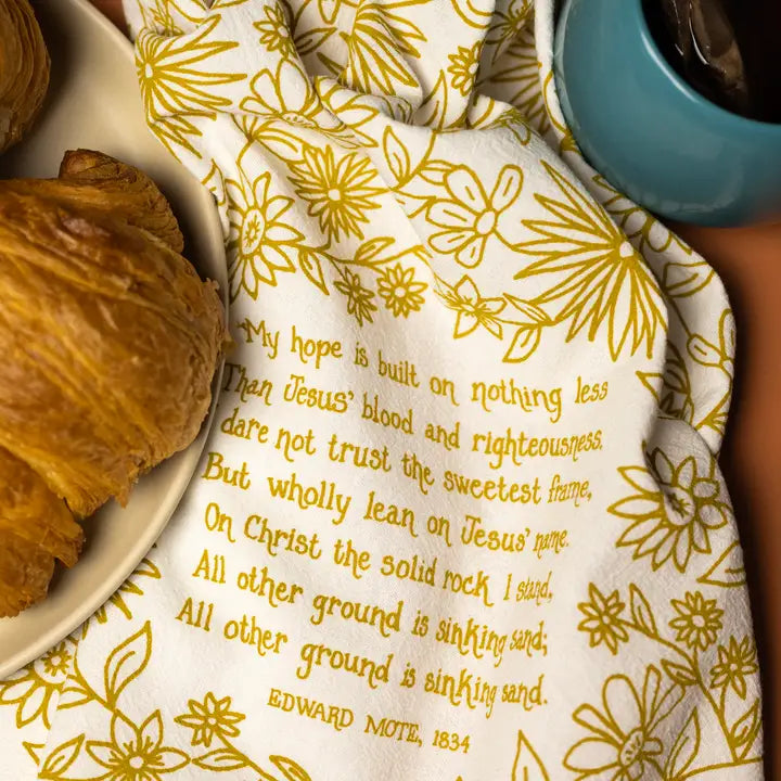 Tea Towel | My Hope Is Built Hymn