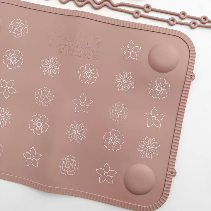 Tidy Traveler Printed Placemat Set | Petal Pink Blossoms