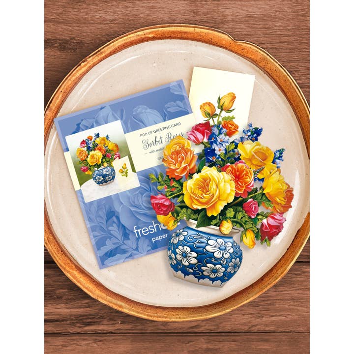 Mini Pop-Up Greeting Cards | Sorbet Roses