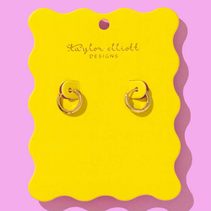 Huggie Earrings | Gold-Plated Small Hoops | Julia
