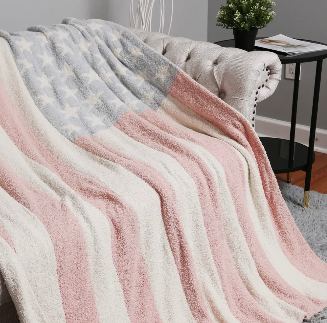 Pastel American Flag Blanket - Independence Fund Support