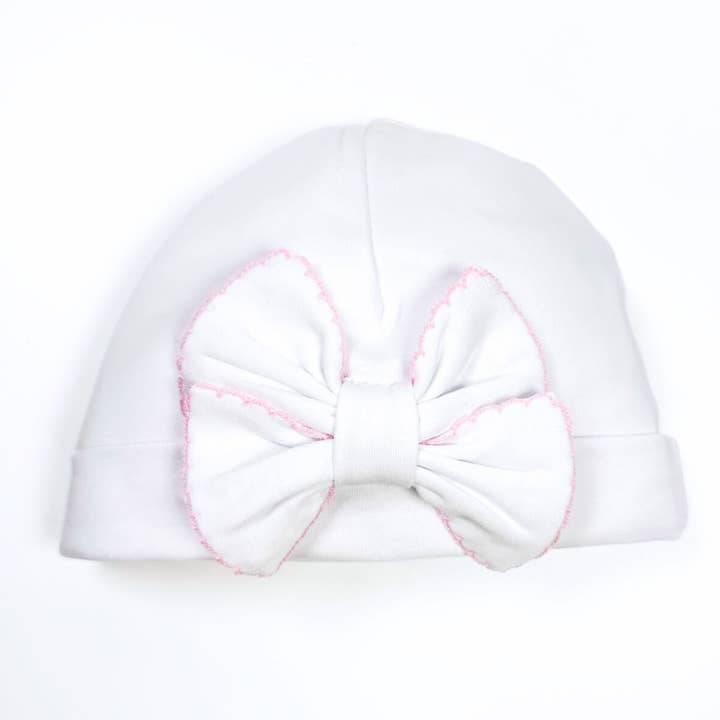 Essentials Bow Hat | Pink Trim