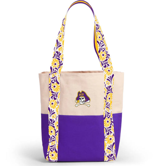 Canvas Mini Tote with Floral Straps | ECU