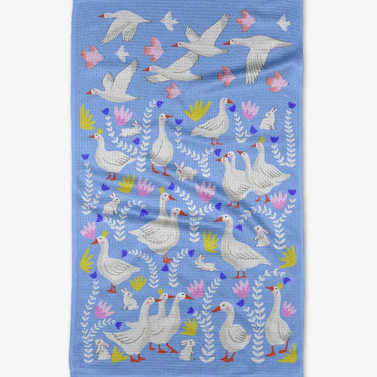 Tea Towel | Geese Bunnies