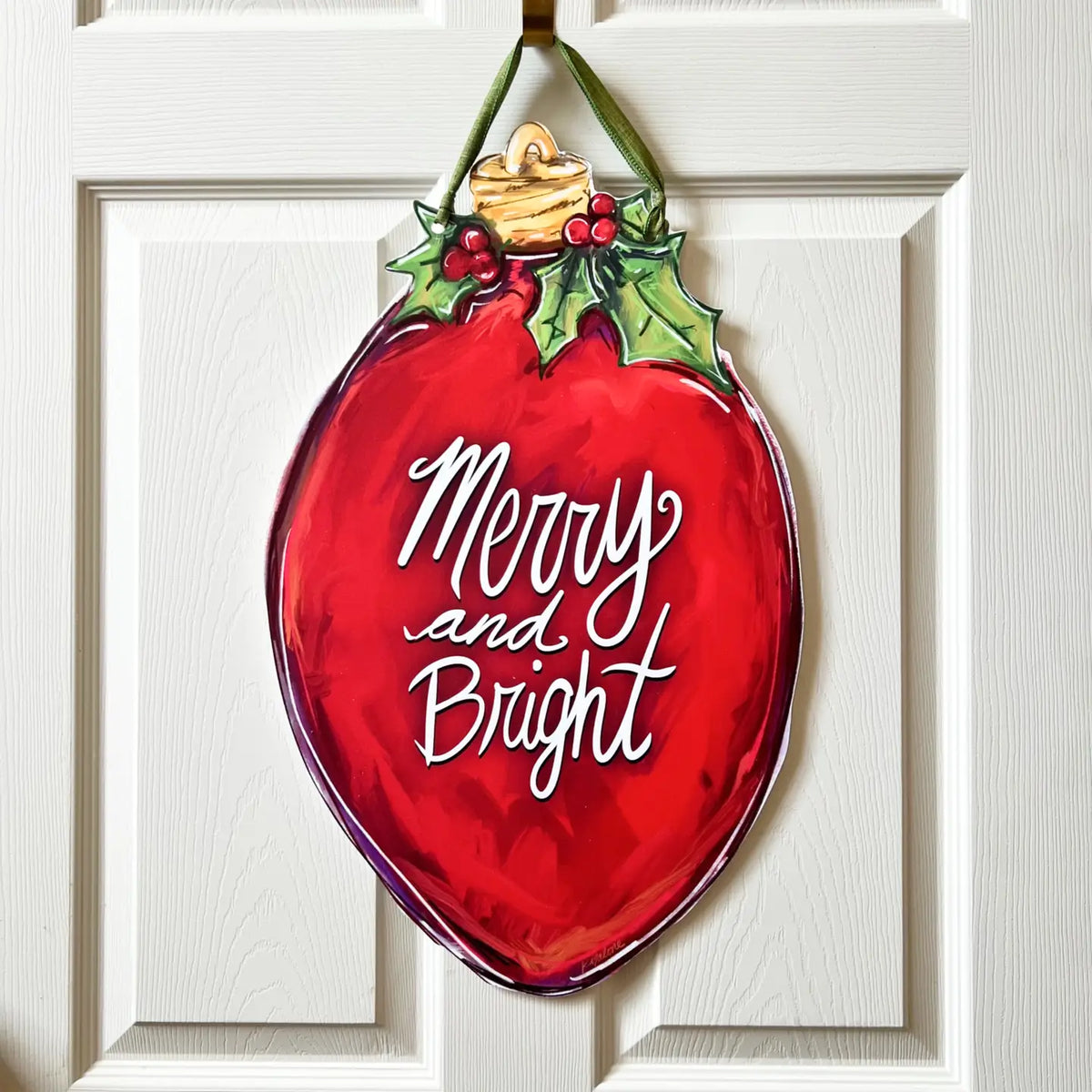 Door Hanger | Merry and Bright Light Bulb