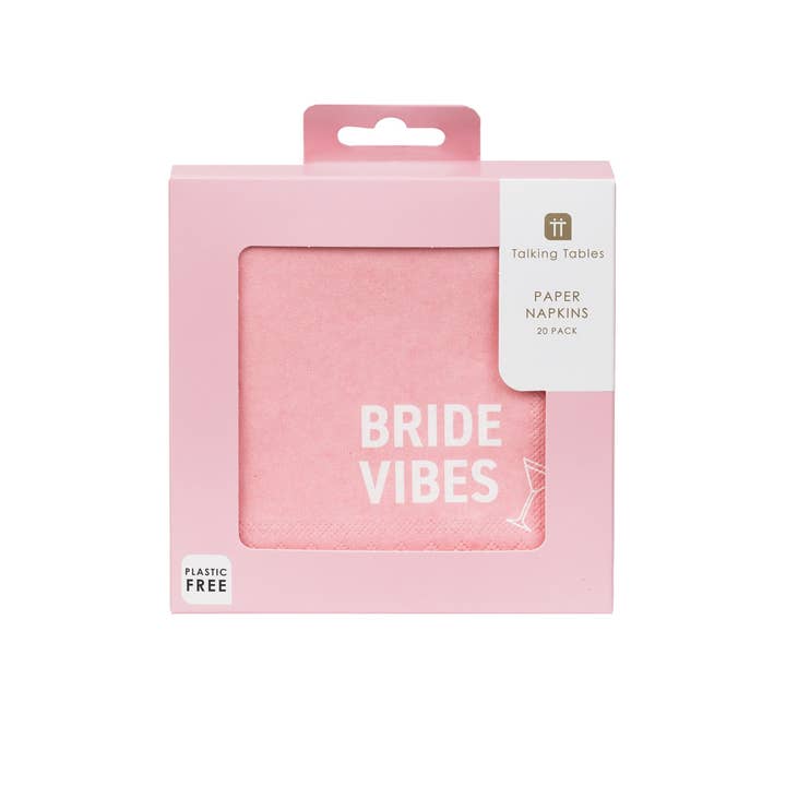 Bride Pink Cocktail Napkins | 20 Pack