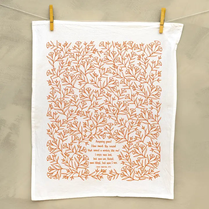 Tea Towel | Amazing Grace Hymn