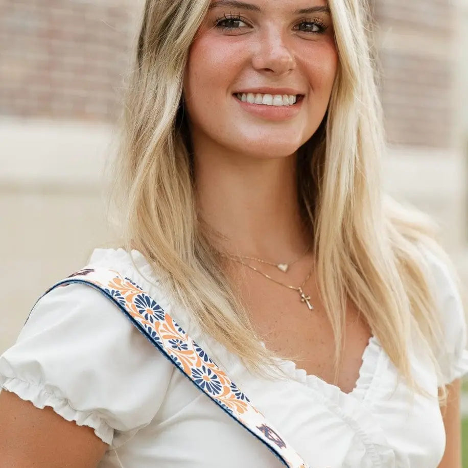 Floral Purse Strap | Auburn
