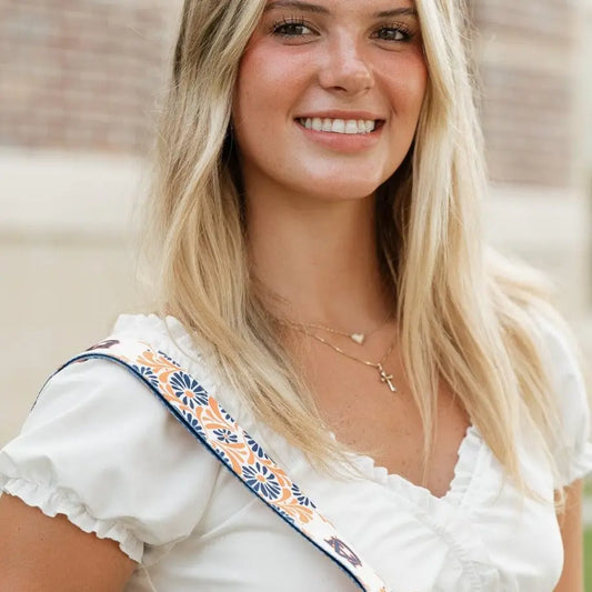 Floral Purse Strap | Auburn