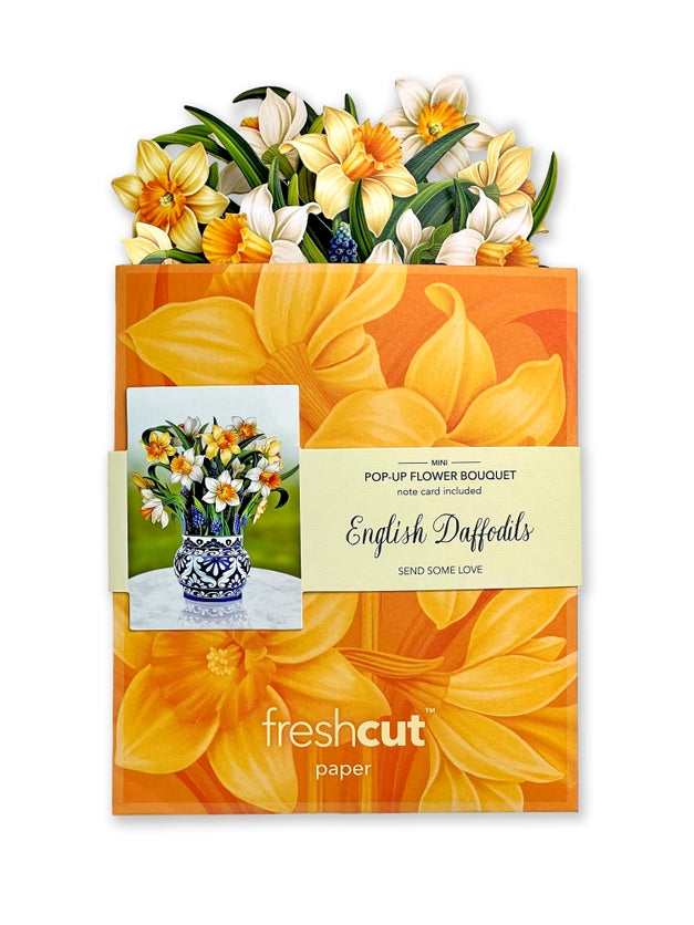 Mini Pop-Up Greeting Cards | English Daffodils
