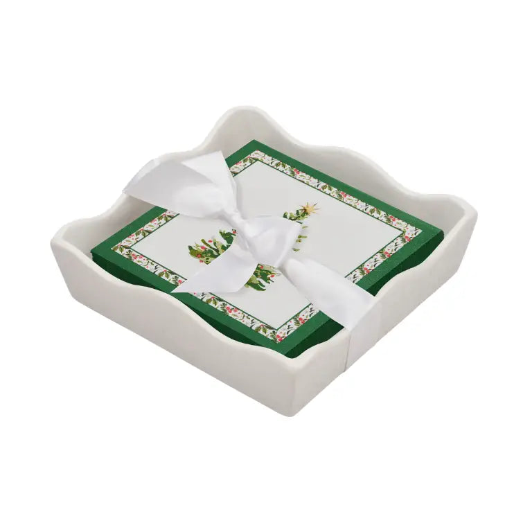 Ceramic Cocktail Napkin Tray | Home For the Holidays