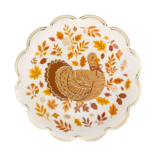 Turkey Foliage Paper Plates