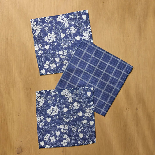 Dishcloth Set | Posy Plaid