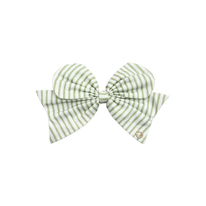Magnetic Bow | Green Stripe