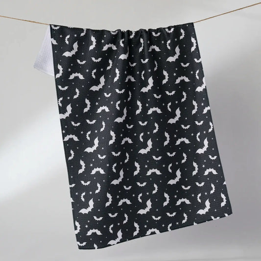 Tea Towel | Batty Night Black