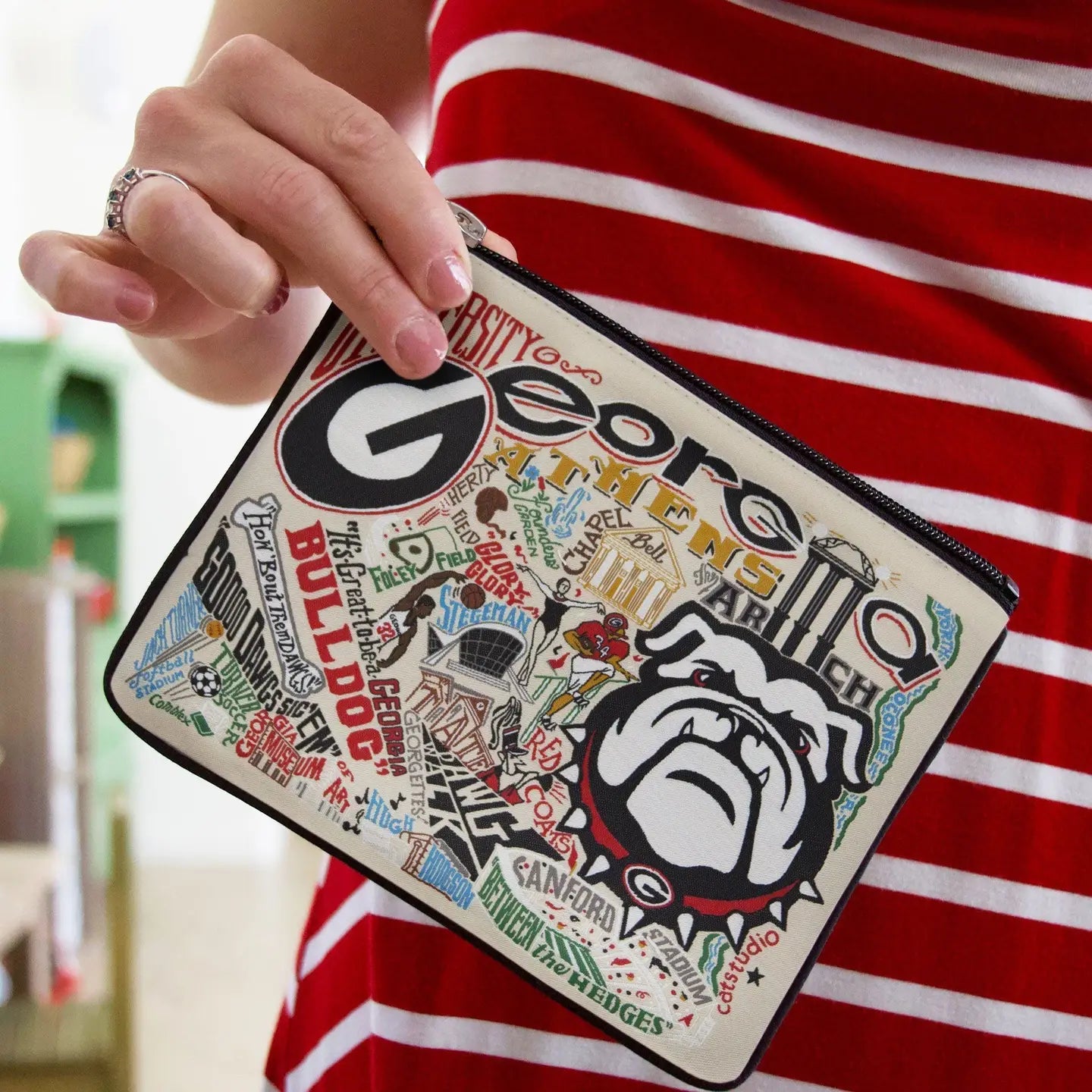 Georgia University Collegiate Zip Pouch