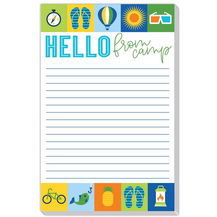 Stationary Pad | Hello From Camp | Summer Activities