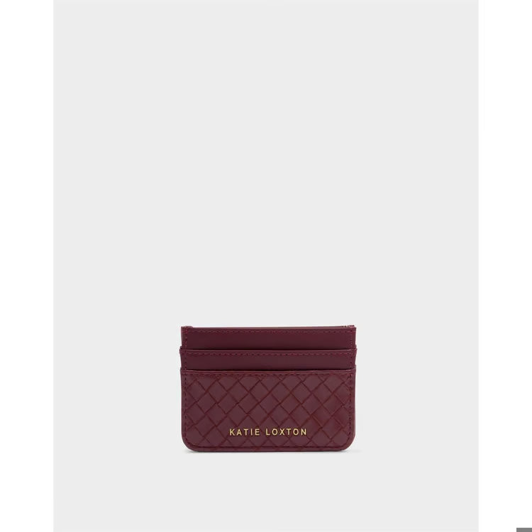 Nova Woven Texture Cardholder | Cherry