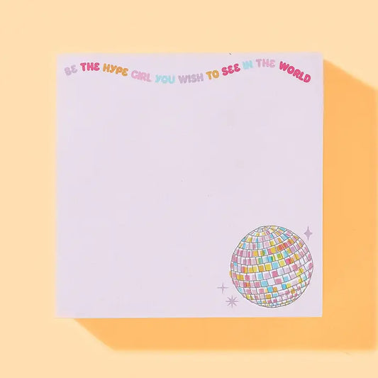 Sticky Notes Pad | Disco Ball Be the Hype Girl