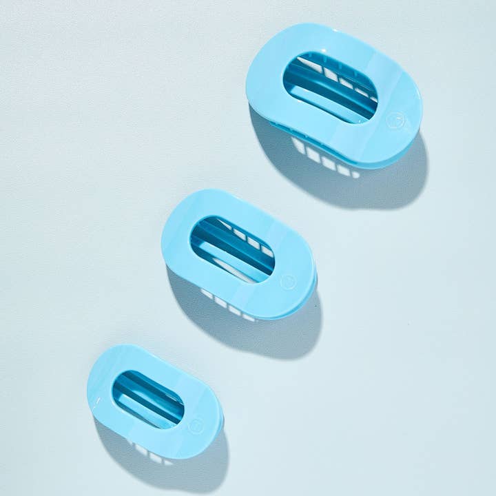 Teleties Flat Round Clip | Summer Sky | Assorted Sizes