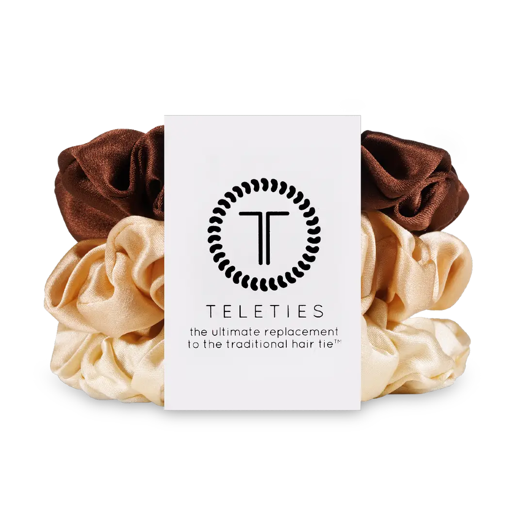Teleties Silk Scrunchies | For the Love of Nudes | Small