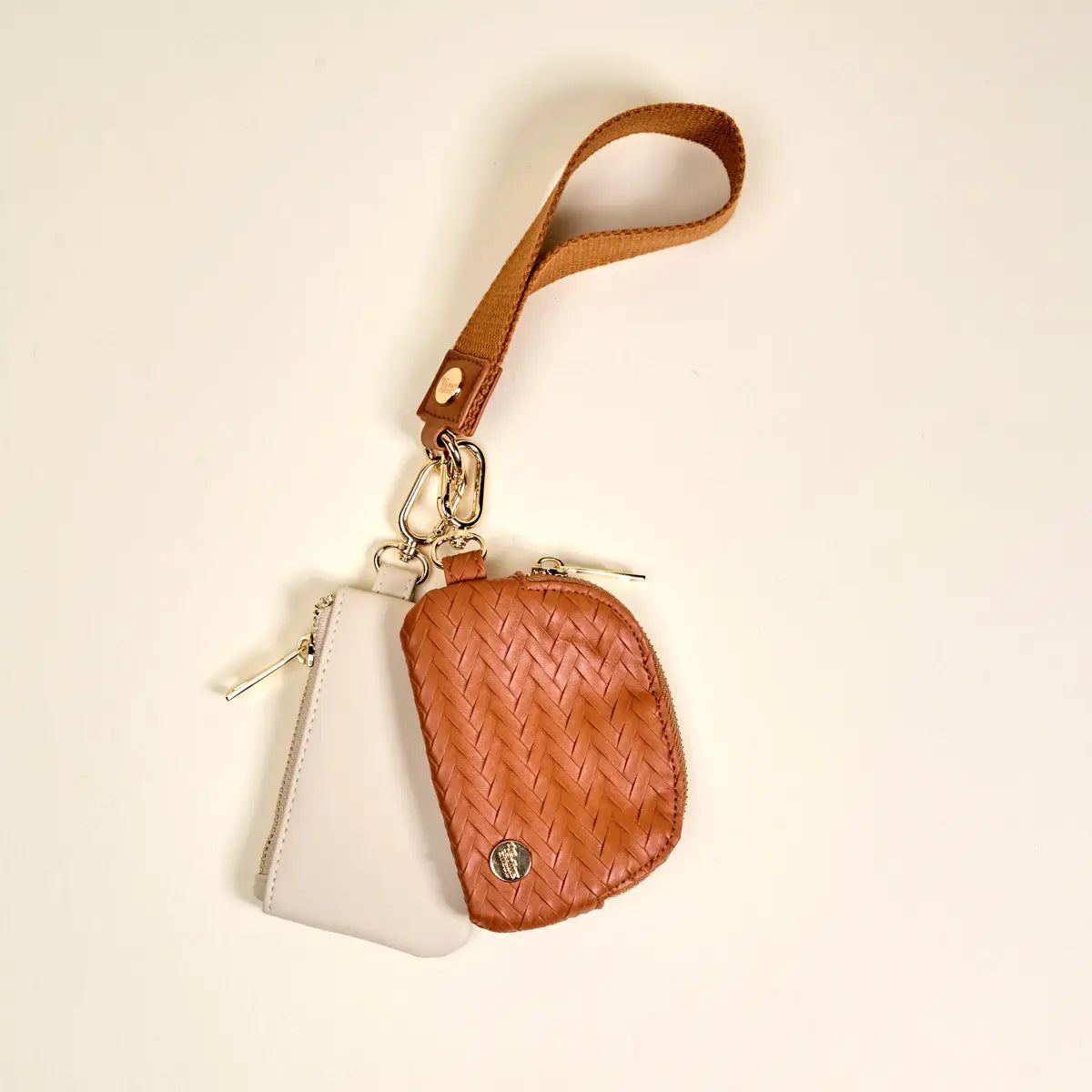 Dynamic Duo Pouch Luxe Wristlet | Brown