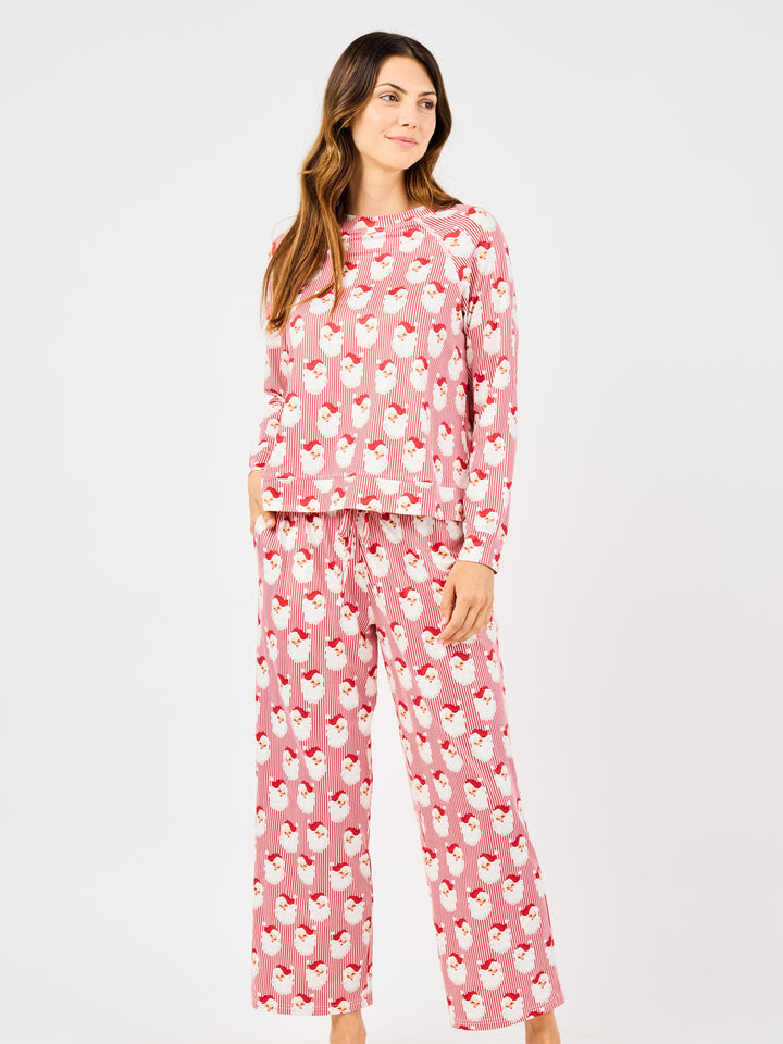 Adult PJ Set | Santa Baby Red