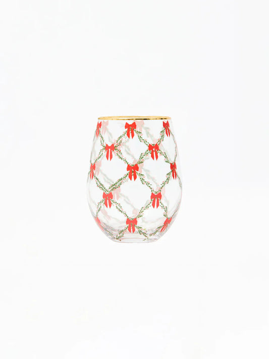 Stemless Wine Glass | Holiday Trellis