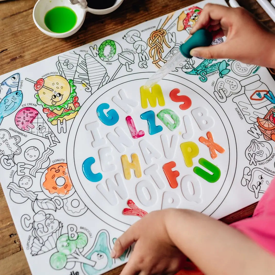 Sensory Coloring & Doodle Mat | Alphabet Soup