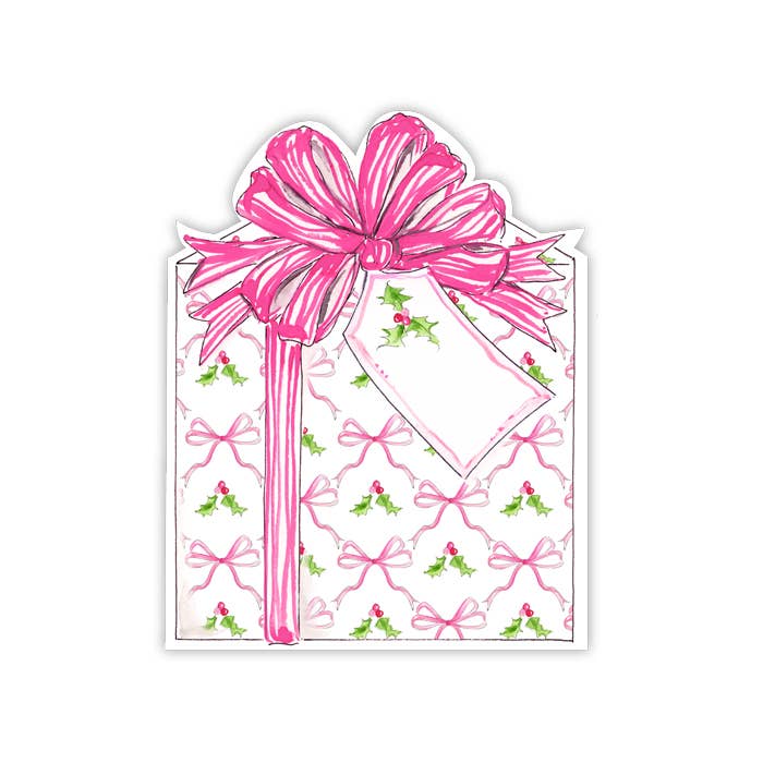 Die-Cut Accents - Pink Holly and Bows