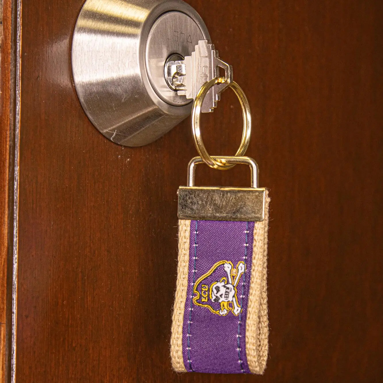 Woven Ribbon Keychain | ECU