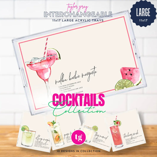 Acrylic Tray Inserts | Cocktails