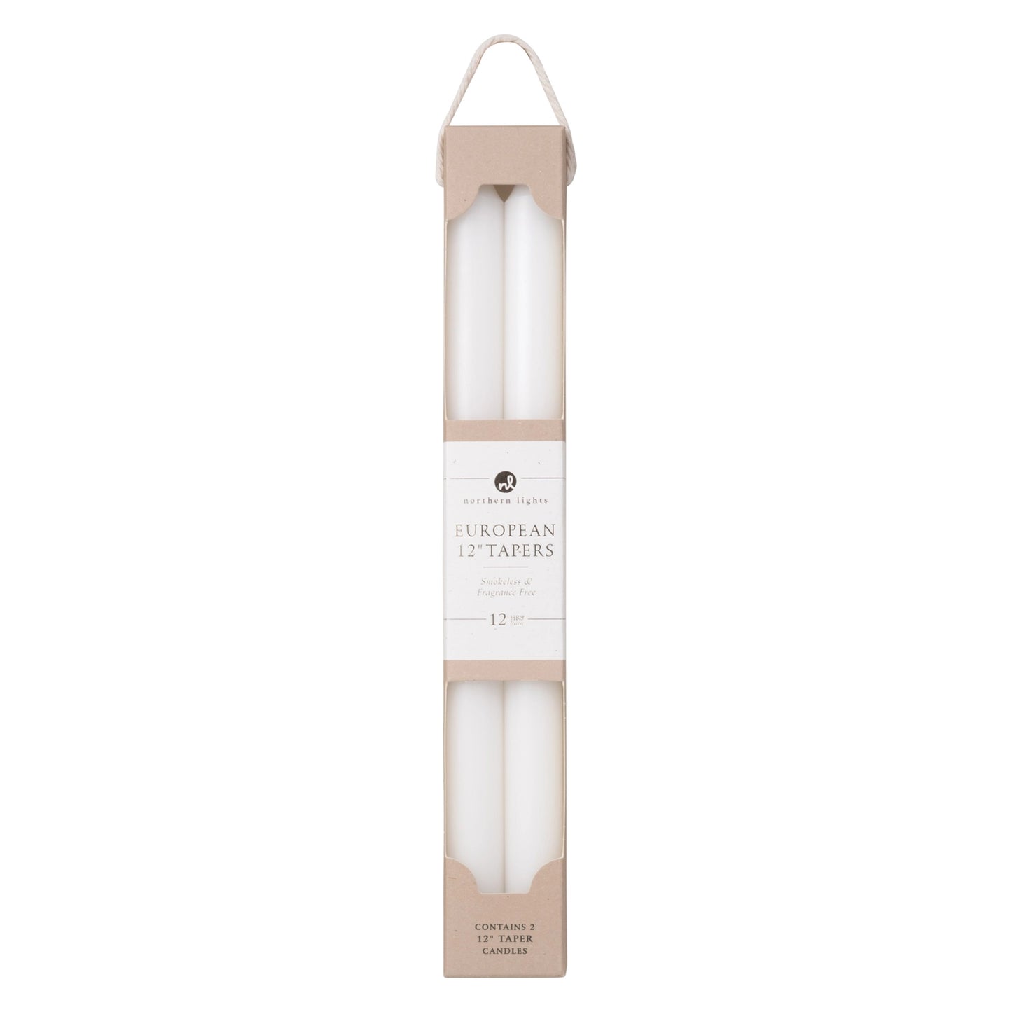12" Taper 2pk | Pure White
