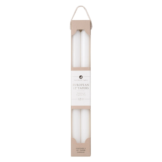 12" Taper 2pk | Pure White
