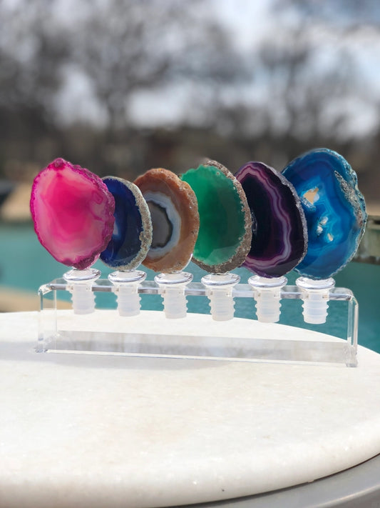 Agate Wine Stopper | Pink