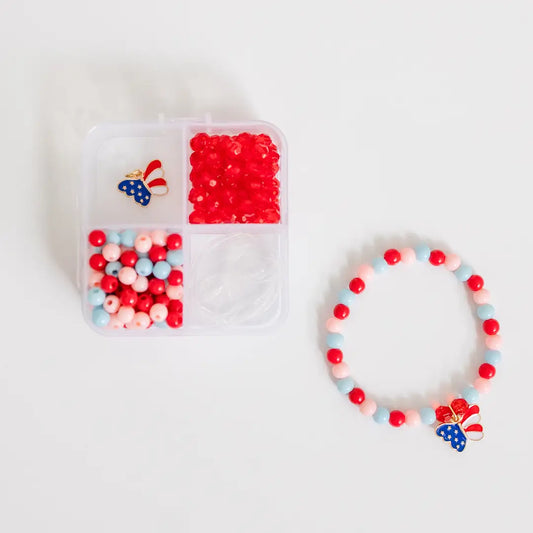 Mini Stars and Stripes Patriotic Bracelet Craft Kit