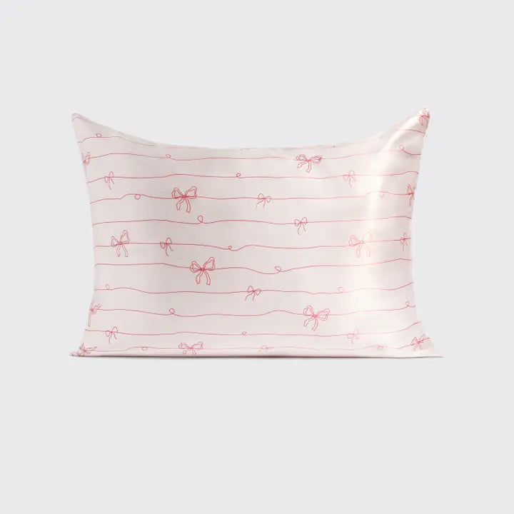 Satin Pillowcase | Striped Bows