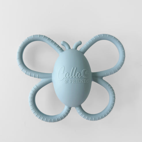 Butterfly Rattle Teether | Powder Blue