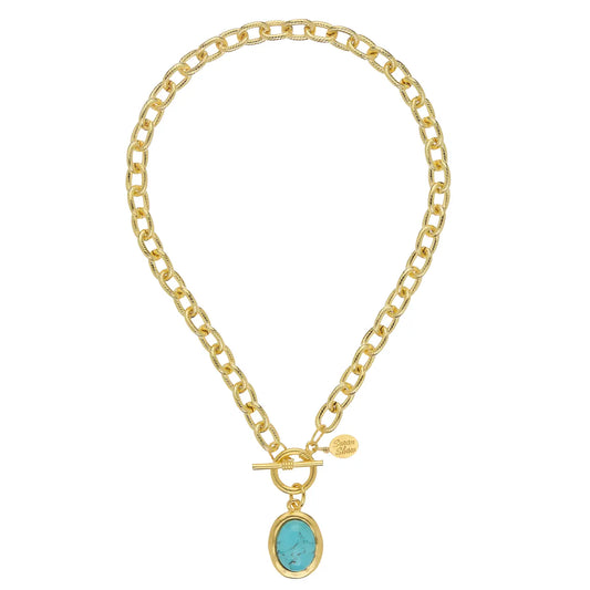 Caroline Toggle Necklace | Turquoise