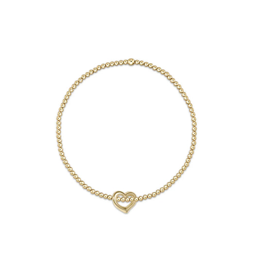 egirl | Classic Gold 2.5mm Bead Bracelet | Love Gold Charm