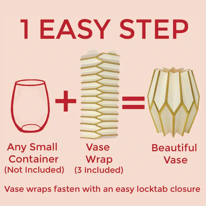 Paper Vase Wraps | Gold Pearl