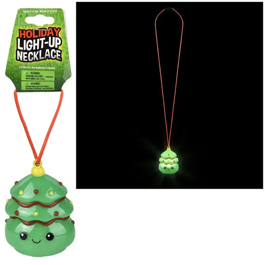 Light-Up Christmas Tree Necklace