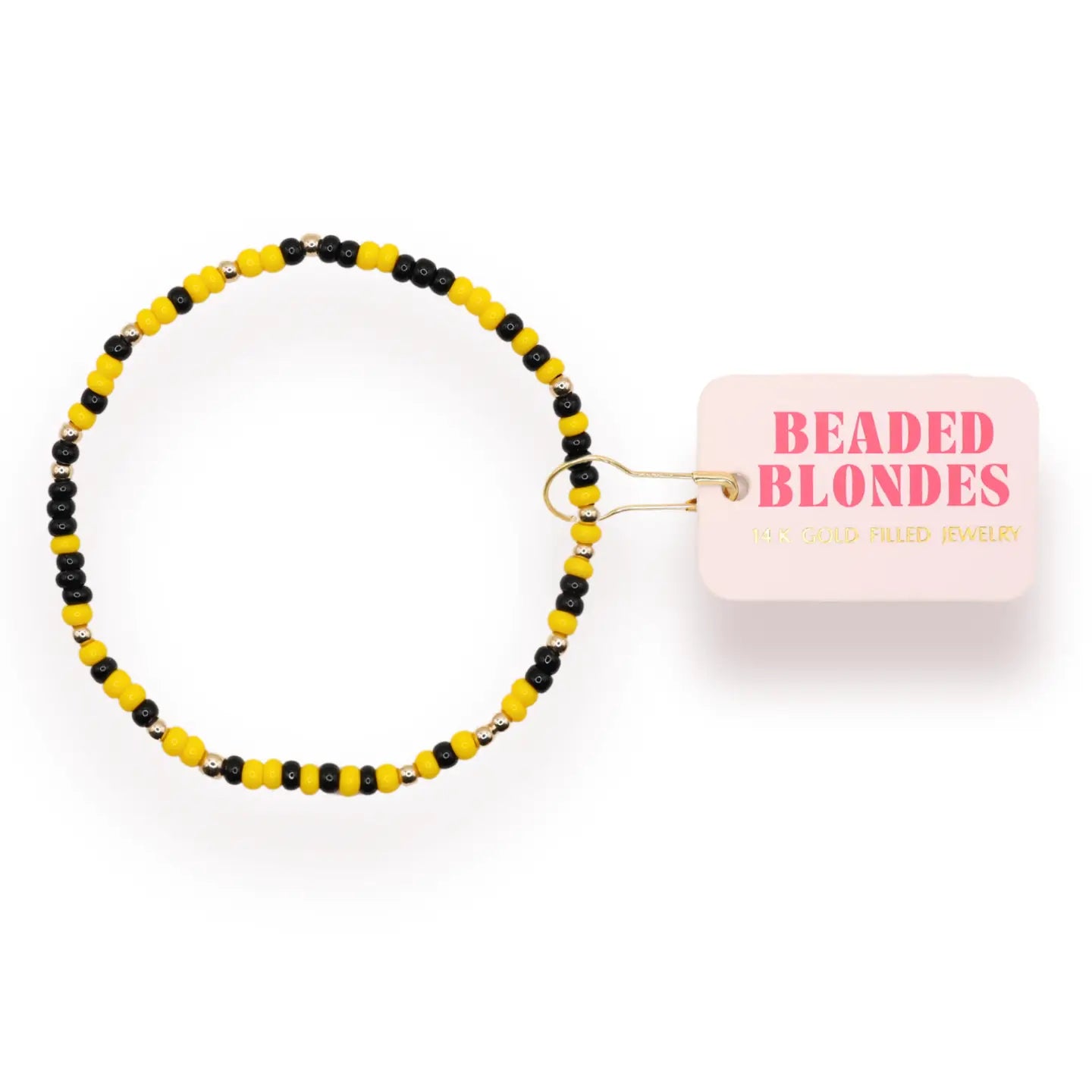 Yellow and Black Sprinkle Bracelet
